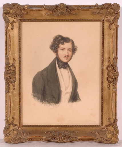 Moritz Michael DAFFINGER - 水彩作品 - "Portrait of a young gentleman", Watercolor