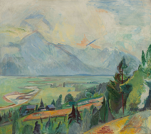 Anton MAHRINGER - Painting - Kärntner Landschaft