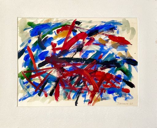 Jacques GERMAIN - Zeichnung Aquarell - Composition abstraite