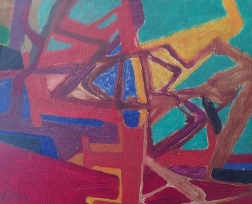 Maurice ESTEVE - Painting - L'arbre Rouge