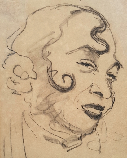 Francis PICABIA - Zeichnung Aquarell - Portrait de femme