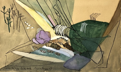 Suzanne ROGER - Zeichnung Aquarell - Composition 
