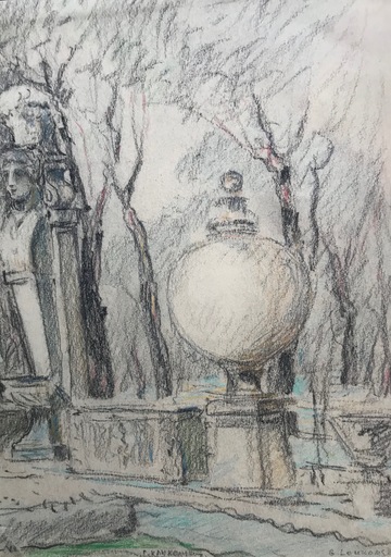 Georgij K. LUKOMSKIJ - Drawing-Watercolor - Parc - Russia  - Russe