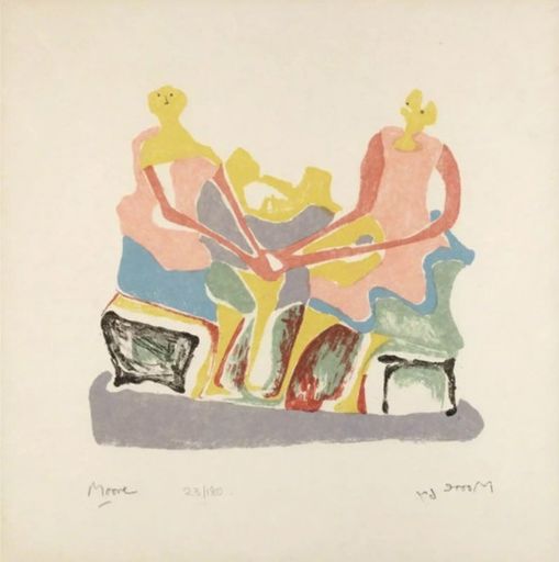 Henry MOORE - Print-Multiple - Two Women Seated