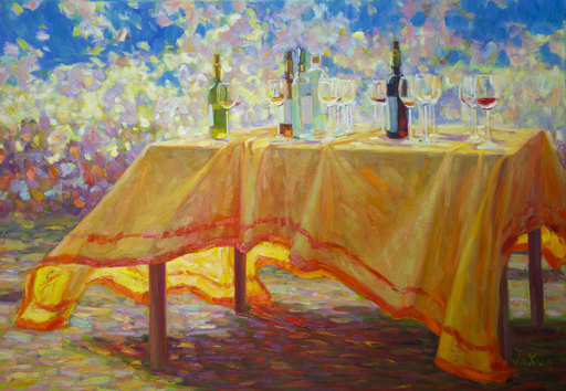 XUE Juane - Peinture - Oranje tafel