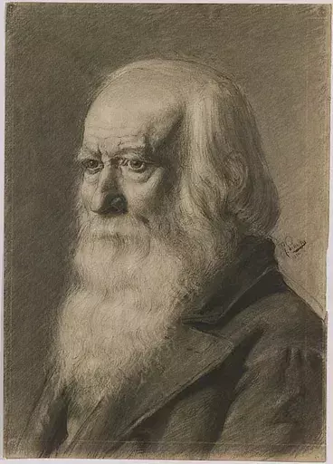 Robert SCHEFFER - Dessin-Aquarelle - "Portrait of an Old Man", 1881