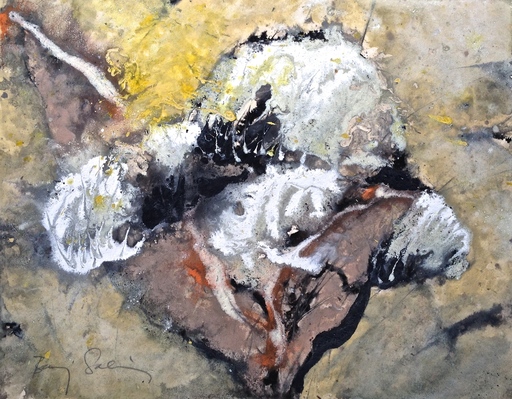 Baruj SALINAS - Drawing-Watercolor - Three Cloud Petals