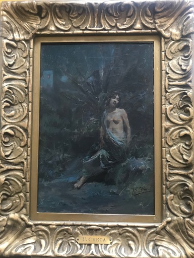 Ulpiano CHECA Y SANZ - Gemälde - Capri - Desnudo / nu 