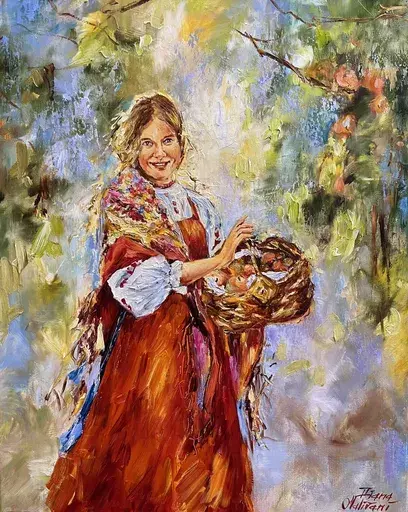 Diana MALIVANI - Painting - Sous les pommiers