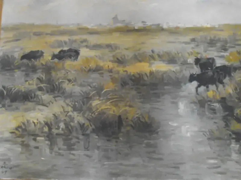 Paysage De Camargue Aigues Mortes 1961 By Zarou Buy Art Online Artprice