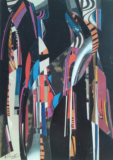Alix RIST - Dessin-Aquarelle - Collage, vers 1965