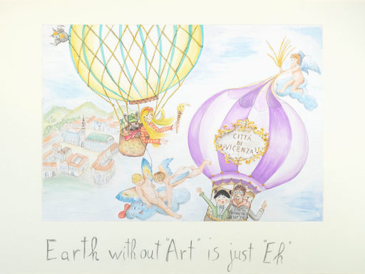 Maria Pia MORELLI - Drawing-Watercolor - Earth without "Art" is just "Eh"