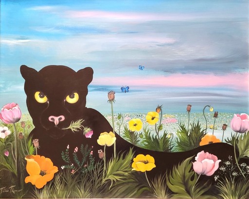 Tilda THAMAR - Painting - Panthera negra