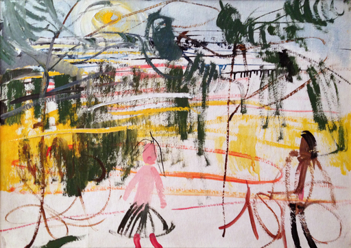 Janis PAULUKS - Painting - Girl and boy