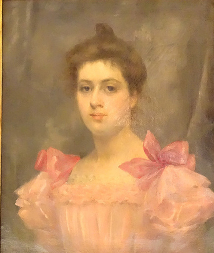 Marguerite JACQUELIN - Painting - Portrait d'une femme élégante