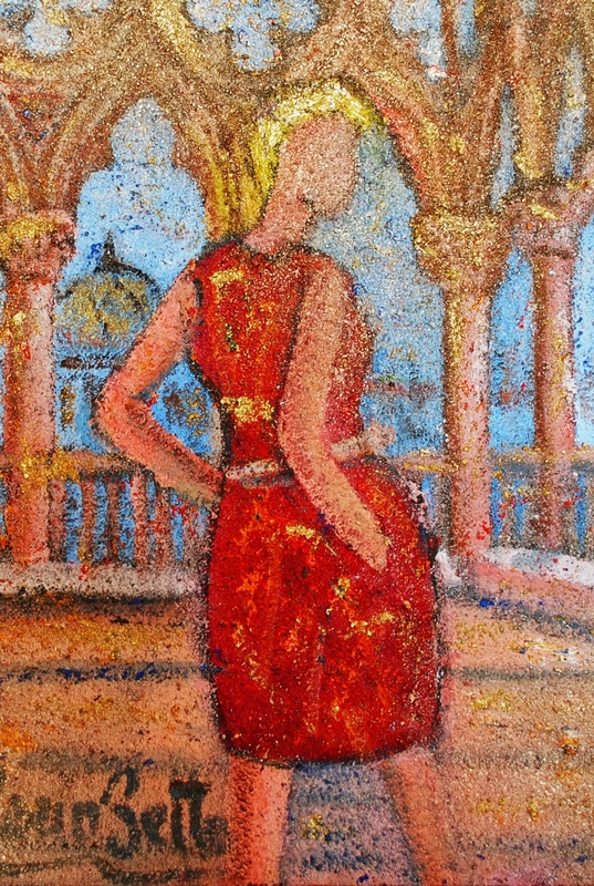 Valerio BETTA - Gemälde - Sfilata a Palazzo ducale Venezia