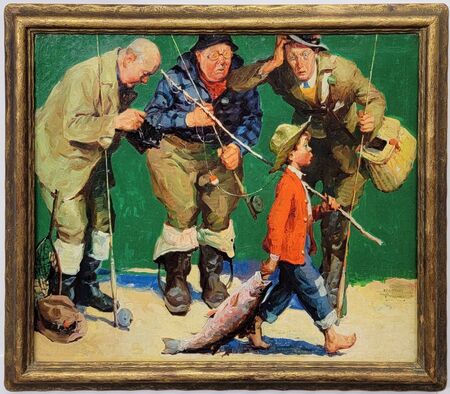 Cane Pole Fishing by, William Mead PRINCE, buy art online