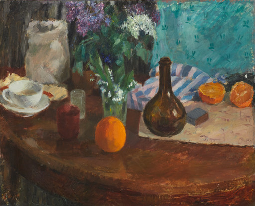 Jean CARZOU - Pittura - c.1939 Nature Morte aux oranges