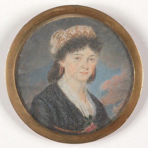 Barbara KRAFFT-STEINER - Miniatur - "Portrait of a young Lady", miniature on ivory, 1795/1800