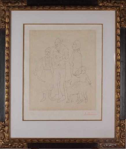 Pablo PICASSO - Stampa-Multiplo - Famille de Saltimbanques