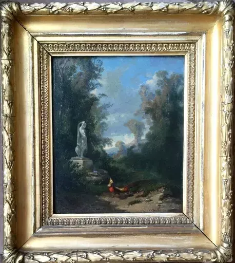 John Appleton BROWN - Pintura - Peacock landscape I - Circa 1866-67 or 1874