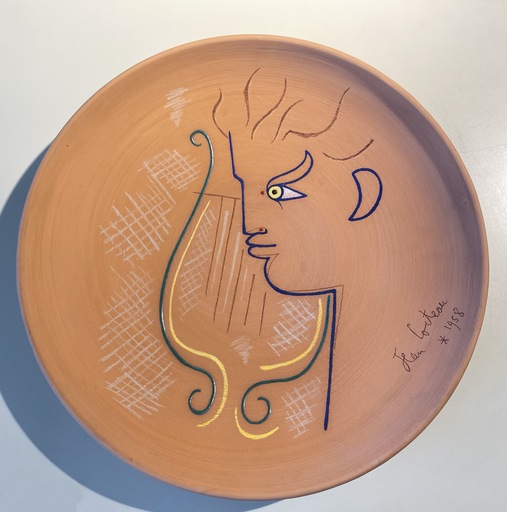 Jean COCTEAU - Ceramic - Orphée à la lyre