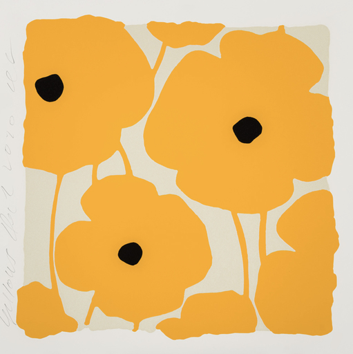 Donald SULTAN - Stampa-Multiplo - Three Poppies (Yellow)