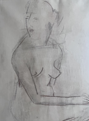 Constant PERMEKE - Disegno Acquarello - Femme nue aux talons