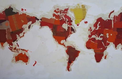 Fernando ALDAY - Painting - Religious map
