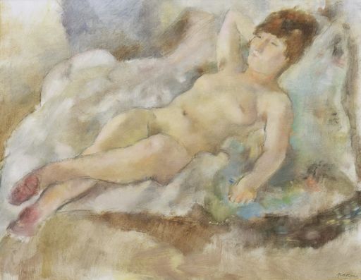 Jules PASCIN - Painting - Rebecca Couchée