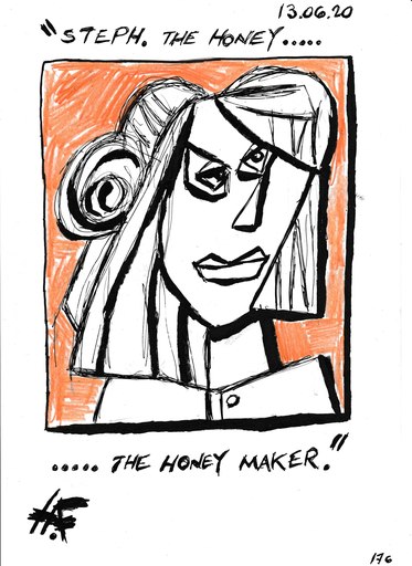 Harry BARTLETT FENNEY - Disegno Acquarello - the honey maker 