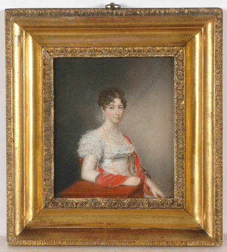 Ellen Wallace SHARPLES - Disegno Acquarello - "Portrait of a Young Lady", pastel, ca.1805