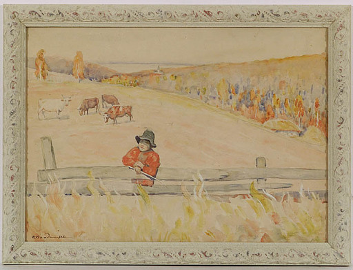 Boris Eremeievich VLADIRMIRSKY - Drawing-Watercolor - Shepherd Boy, Watercolor