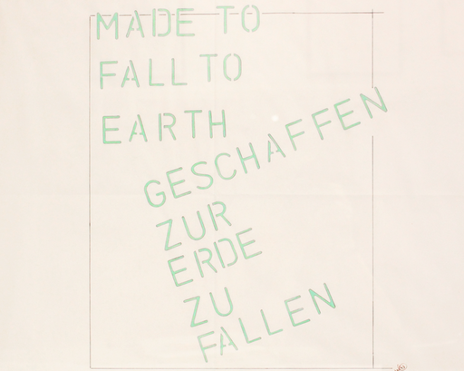 Lawrence WEINER - Zeichnung Aquarell - Made to fall to earth
