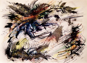 Didier ANGELS - Gemälde - au rytme du dragon