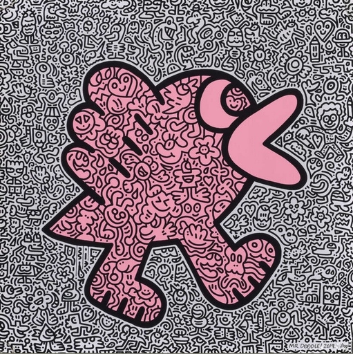 MR DOODLE - Druckgrafik-Multiple - Pink Fish
