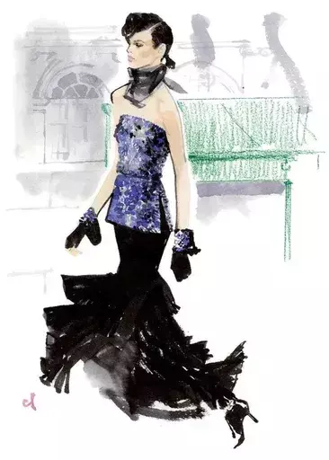 Marc-Antoine COULON - Zeichnung Aquarell - Chanel