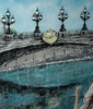 Frédérique LOMBARD MOREL - Painting - “”Et la Seine coule “"