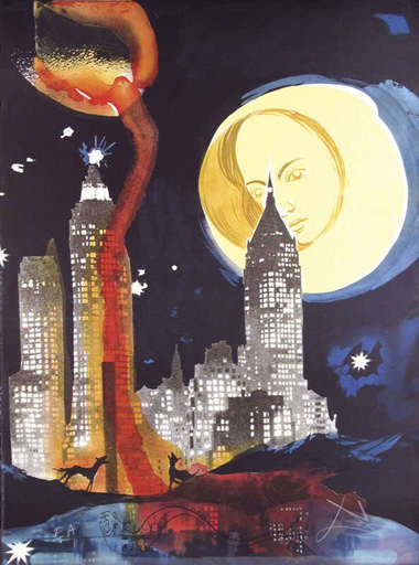 萨尔瓦多·达利 - 版画 - Manhattan Skyline
