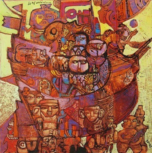 Christophe RONEL - Gemälde - La nef amérindienne