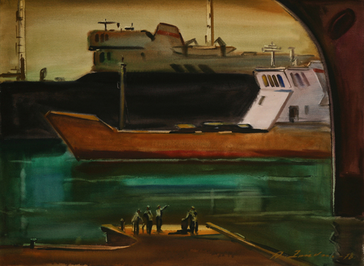 Aleksandrs ZVIEDRIS - Painting - Sailors