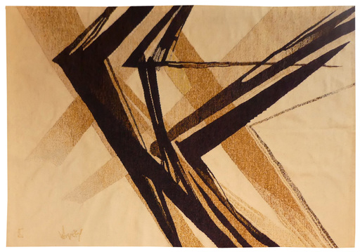 Robert WOGENSKY - Tapestry - Grand vol roux