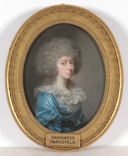 Johann Heinrich SCHRÖDER - Miniatura - "Baroness Harsefeld", Pastel from Royal Collection