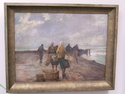Bruno JÜTTNER - Gemälde - Visservrouwen op wacht