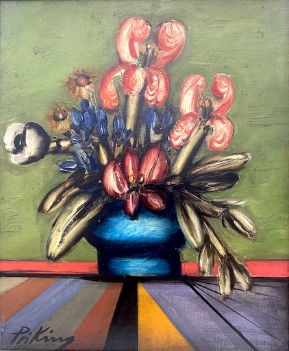 Franz PRIKING - Pittura - Le bouquet de fleurs 