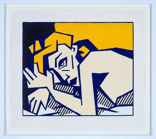 Roy LICHTENSTEIN - Stampa-Multiplo - Reclining Nude, from Expressionist Woodcut Series
