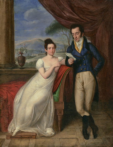 Mathilde MALENCHINI - Gemälde - Portrait of Vincenzo Camuccini (1771-1844) and his wife