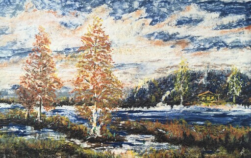 Romeo DOBROTA - Painting - Canadian Landscape in winter