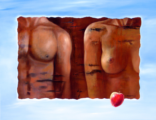 Ricardo MORAGA FUENTES - Peinture - Otra Manzana | Another Apple