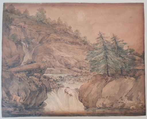 László Báró MEDNYANSZKY - Drawing-Watercolor - Landscape 